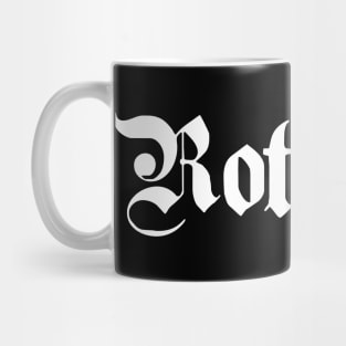Rottweil written with gothic font Mug